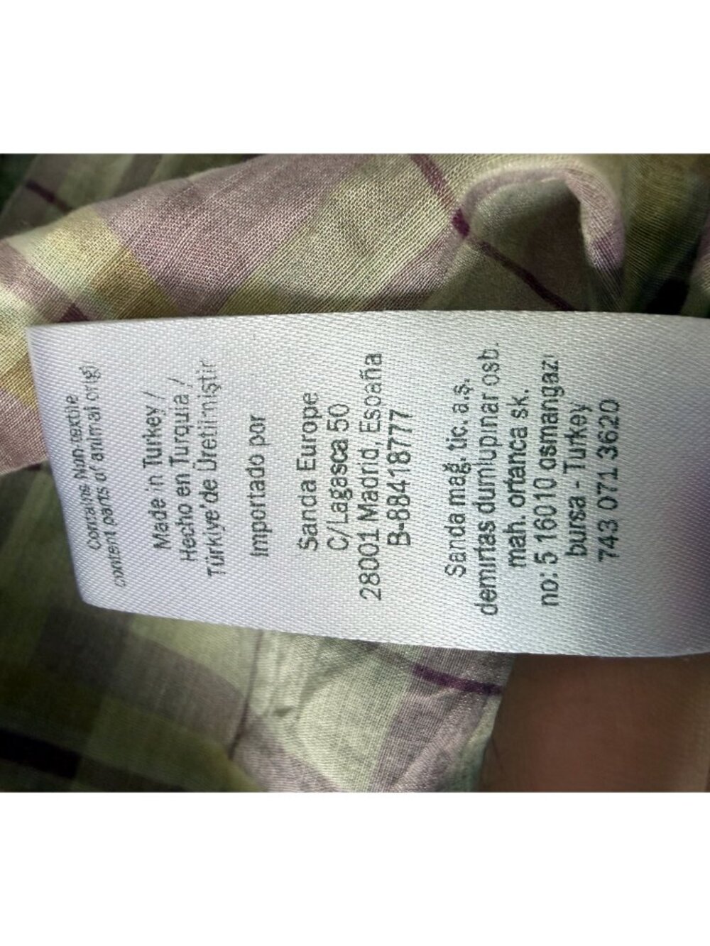 MAKSU Cotton Silk Plaid Ruffle Blouse Size M - Picture 6 of 7